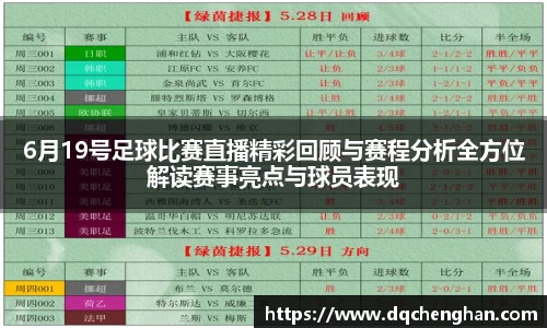 6月19号足球比赛直播精彩回顾与赛程分析全方位解读赛事亮点与球员表现
